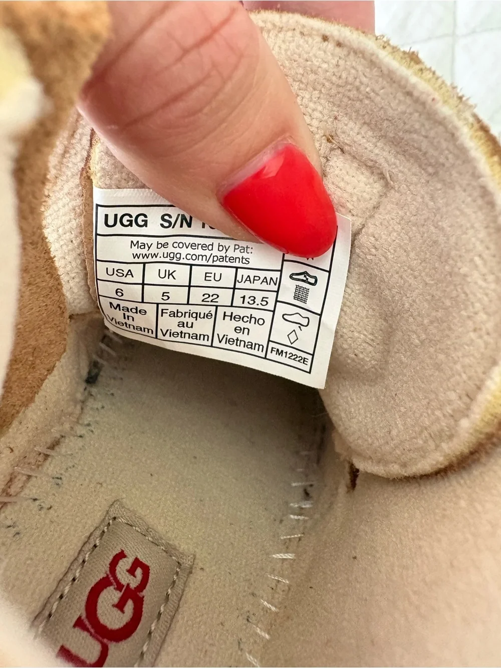 UGG Kids Tan Suede Ankle Boots with Red Laces
